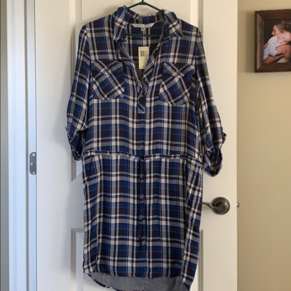 Max Studio Plaid Tunic - NWT size Medium